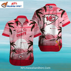 KC Chiefs Hawaiian Shirt Sunset Stadium Palm Trees