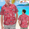 KC Chiefs Hawaiian Shirt Tribal Patchwork Design