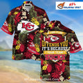 KC Chiefs Hawaiian Shirt Tropical Floral Bold Statement