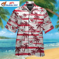 KC Chiefs Hawaiian Shirt White Background Red Palm Trees