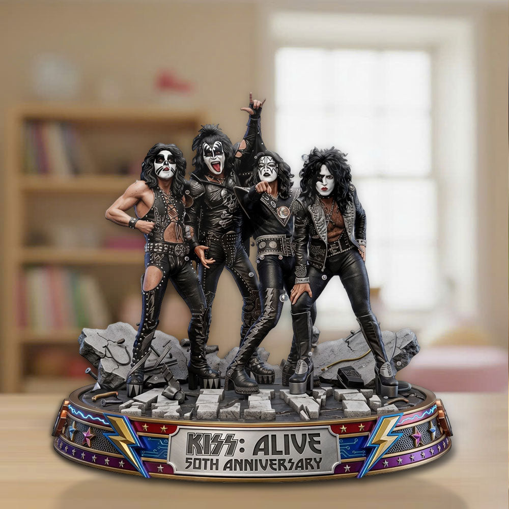 KISS: Alive 50th Anniversary Custom Shape Acrylic Plaque – TMTHU6060
