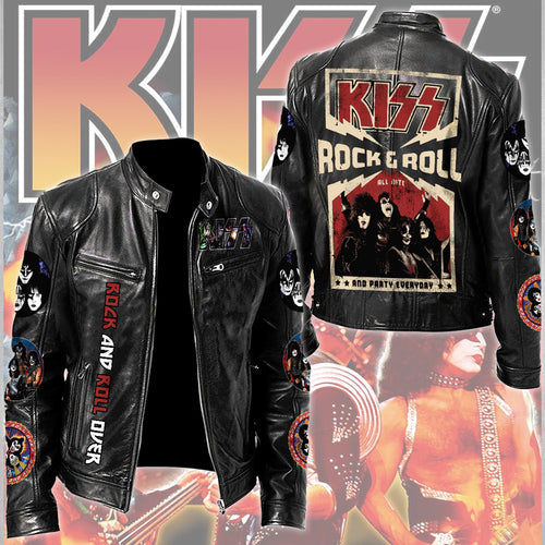 KISS Motorcycle Leather Jacket – TMTHU2233