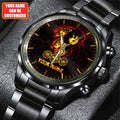 Personalized KISS Black Stainless Steel Watch - HUANNM 4876