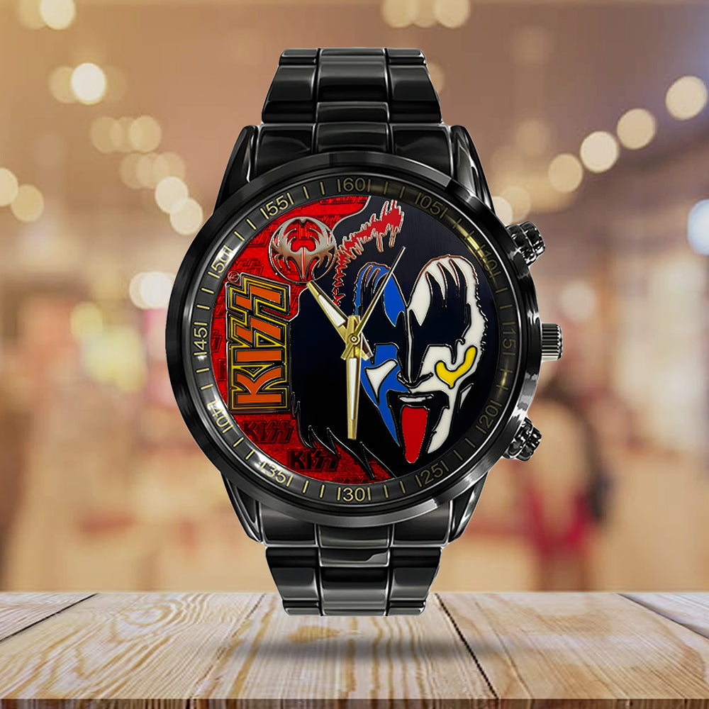 KISS Black Stainless Steel Watch - TANTN 7772
