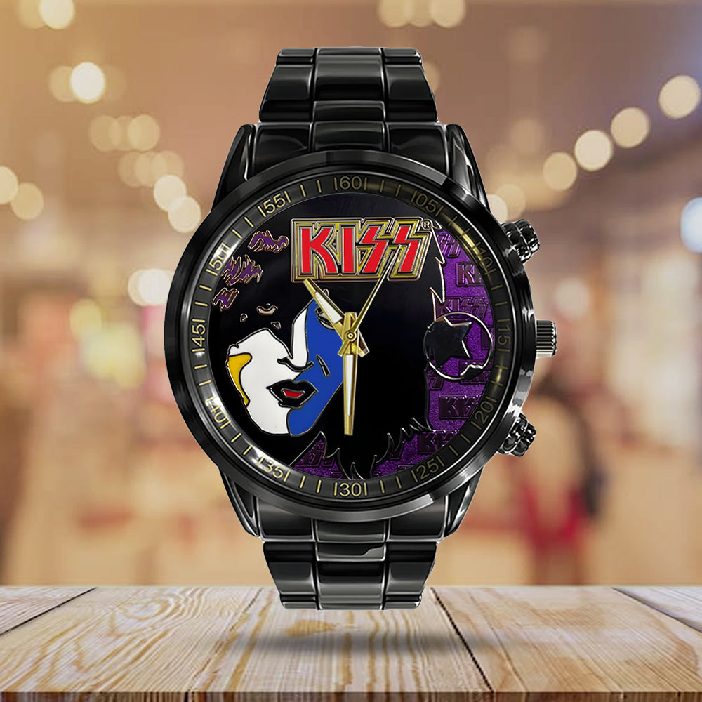 KISS Black Stainless Steel Watch - TANTN 7773