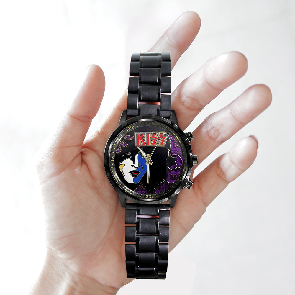 KISS Black Stainless Steel Watch - TANTN 7773