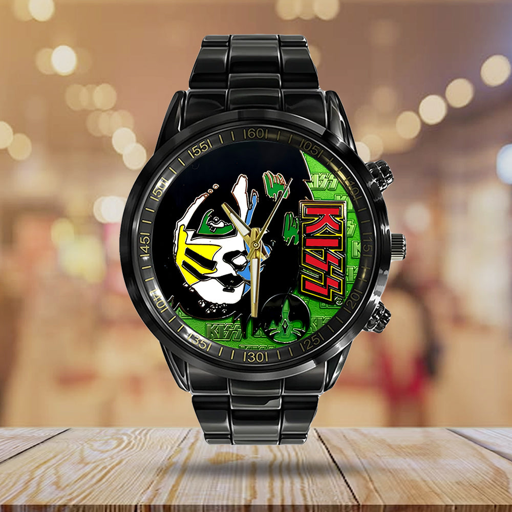 KISS Black Stainless Steel Watch - TANTN 7774