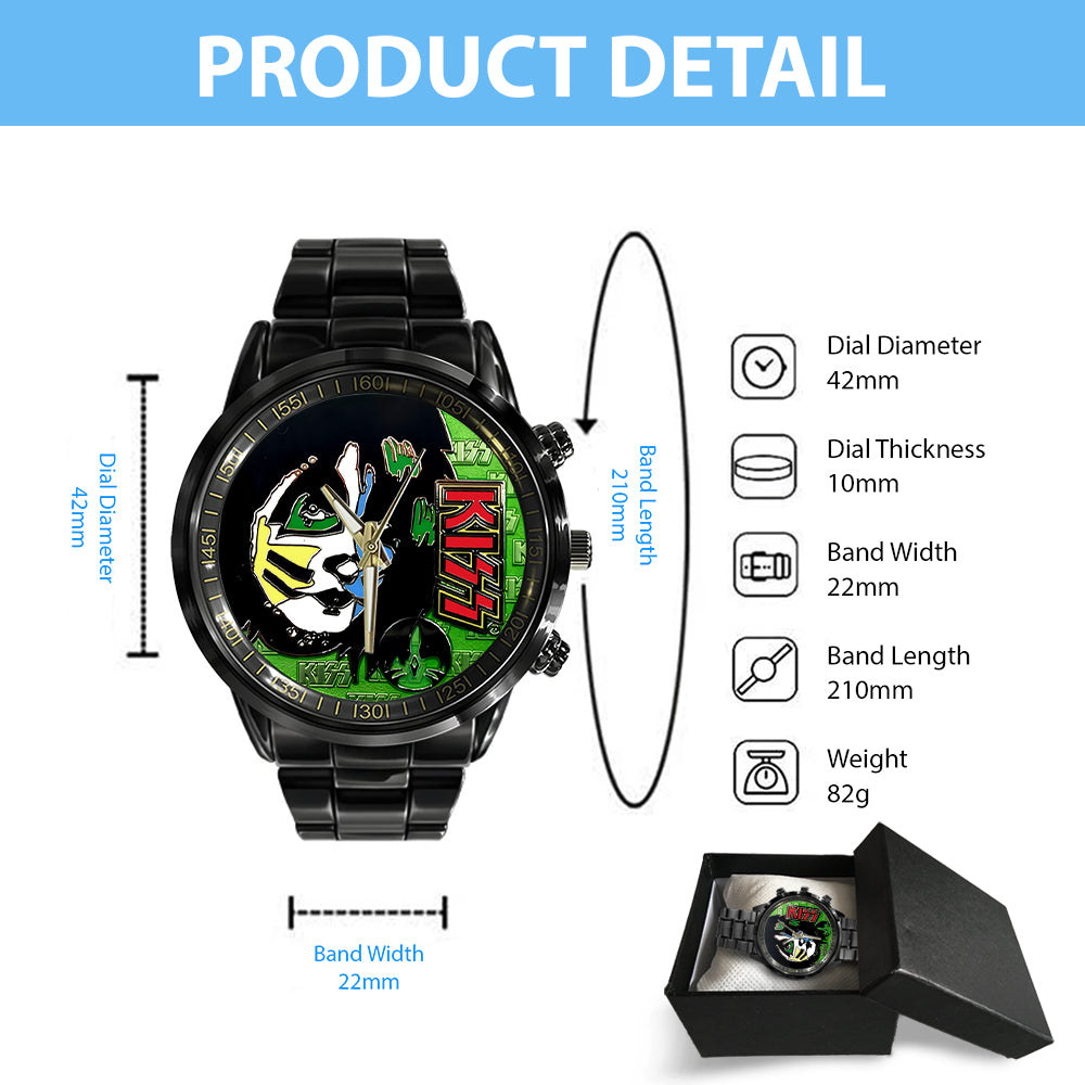 KISS Black Stainless Steel Watch - TANTN 7774