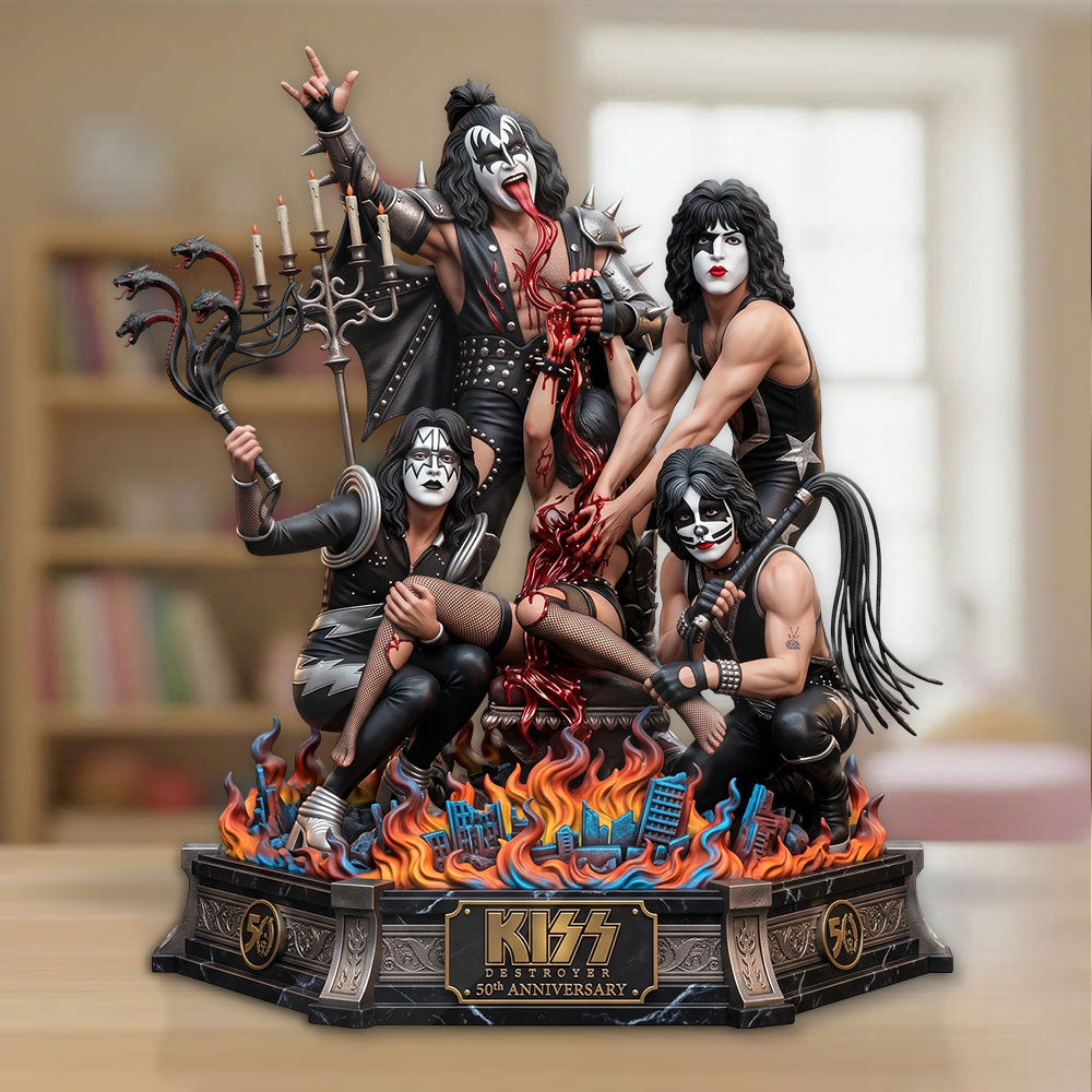KISS Destroyer 50th Anniversary 2026 Custom Shape Acrylic Plaque – TMTHU7971