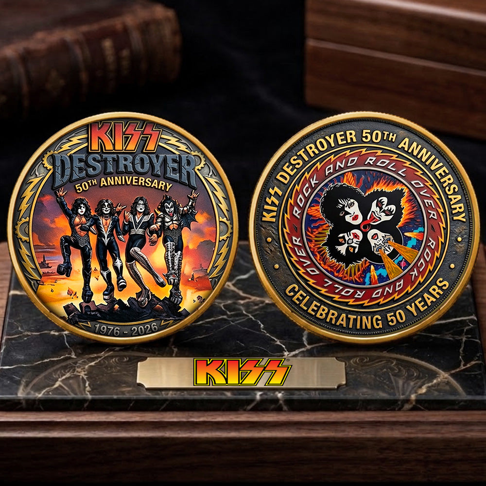 KISS Destroyer 50th Anniversary 2026 Commemorative Coin – TMTHU5095