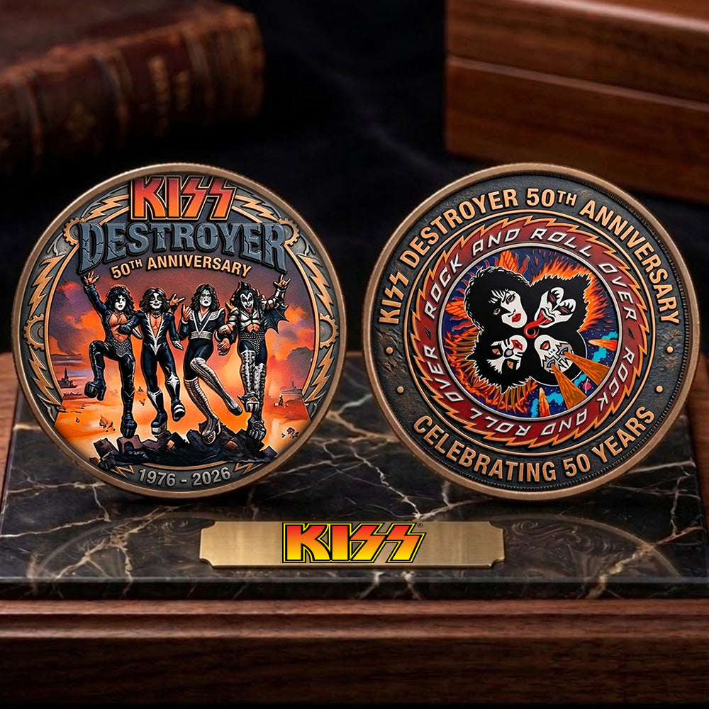 KISS Destroyer 50th Anniversary 2026 Commemorative Coin – TMTHU5095