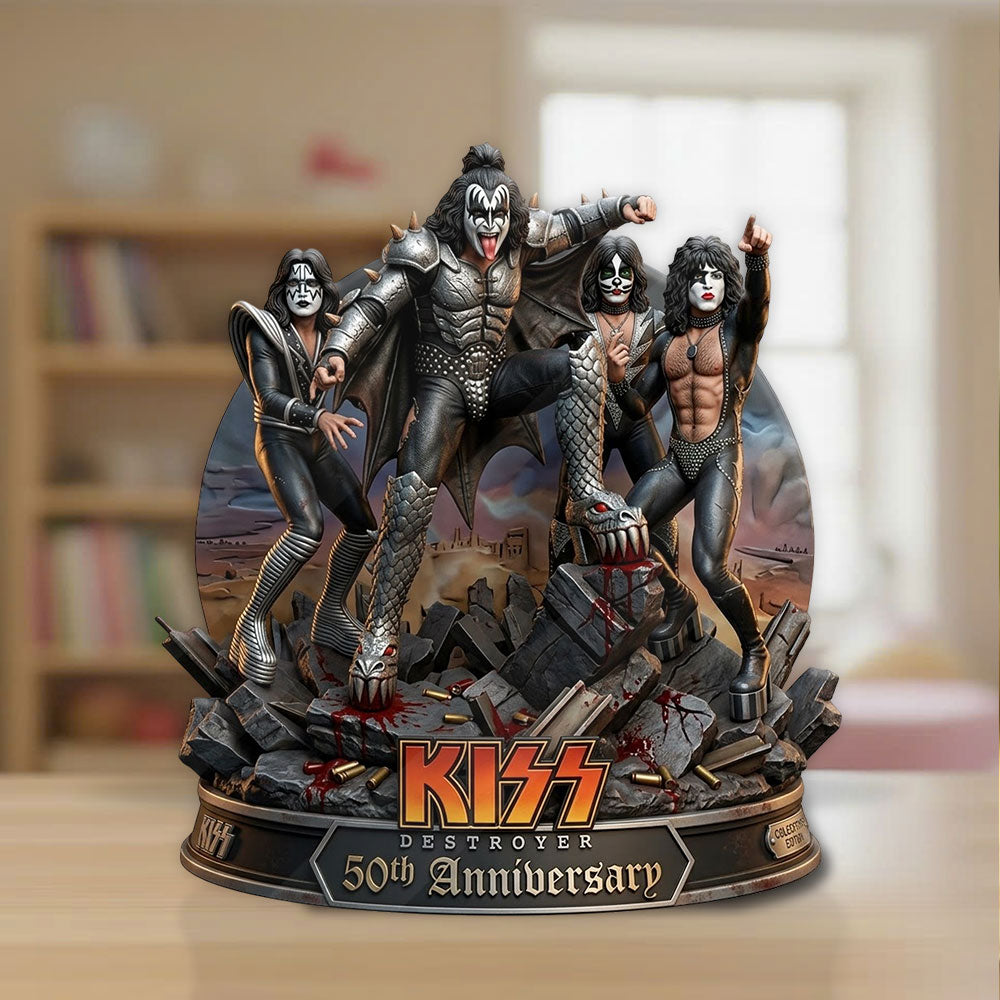 KISS Destroyer 50th Anniversary 2026 Custom Shape Acrylic Plaque – TMTHU4901