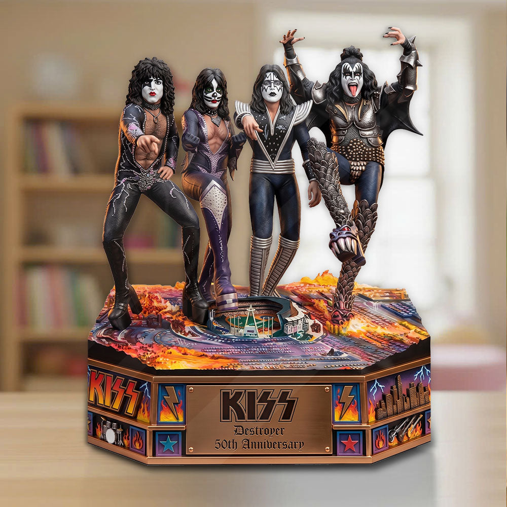 KISS Destroyer 50th Anniversary 2026 Custom Shape Acrylic Plaque – TMTHU6383