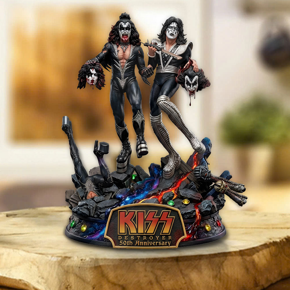 KISS Destroyer 50th Anniversary 2026 Custom Shape Acrylic Plaque – TMTHU6384
