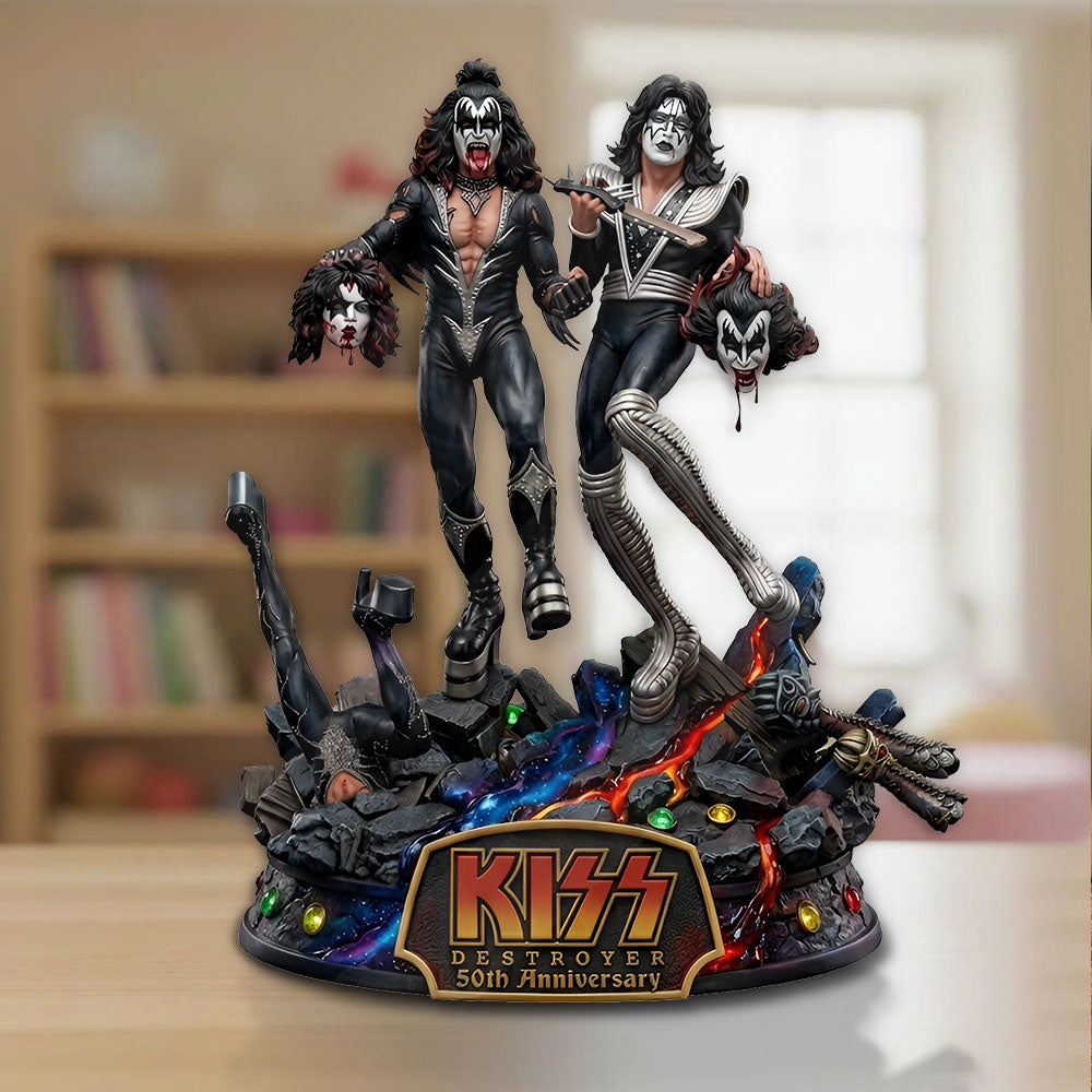 KISS Destroyer 50th Anniversary 2026 Custom Shape Acrylic Plaque – TMTHU6384