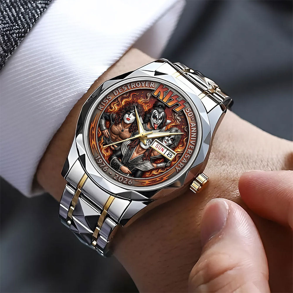 KISS Destroyer 50th Anniversary Alloy Luxury Quartz Watch - TMTHU6481
