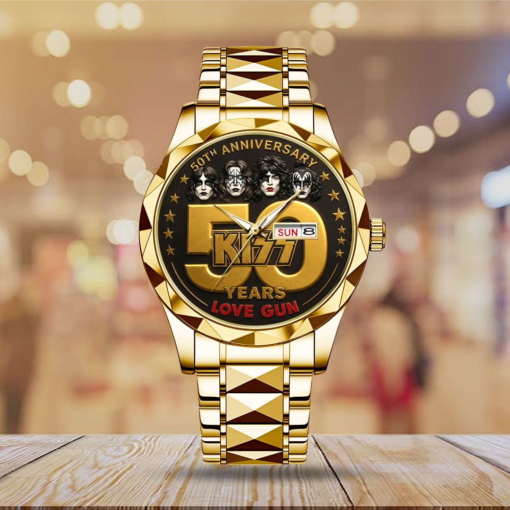 KISS Lovegun 50th Anniversary Alloy Luxury Quartz Watch - TMTHU7674