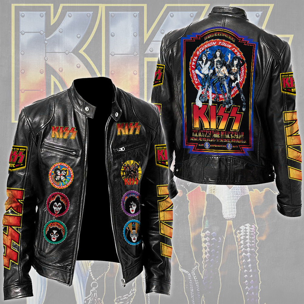 KISS Motorcycle Leather Jacket – TMTHU5073