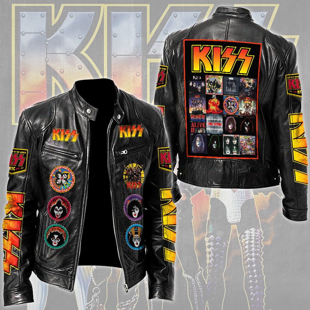 KISS Motorcycle Leather Jacket – TMTHU5168