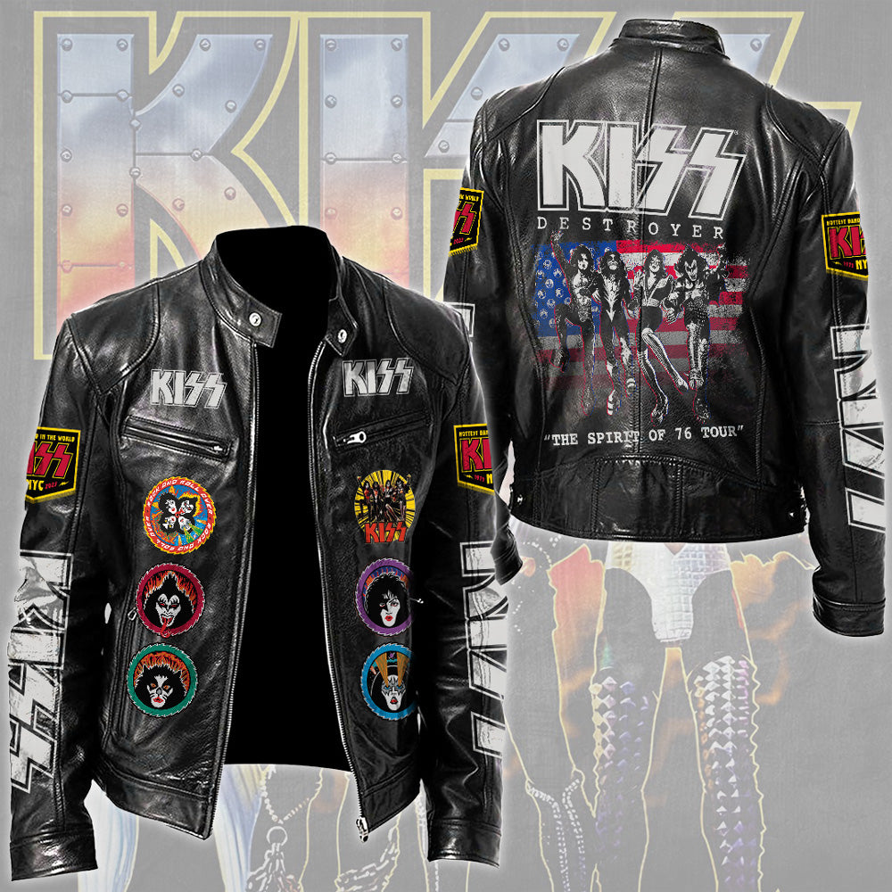 KISS Motorcycle Leather Jacket – TMTHU5324