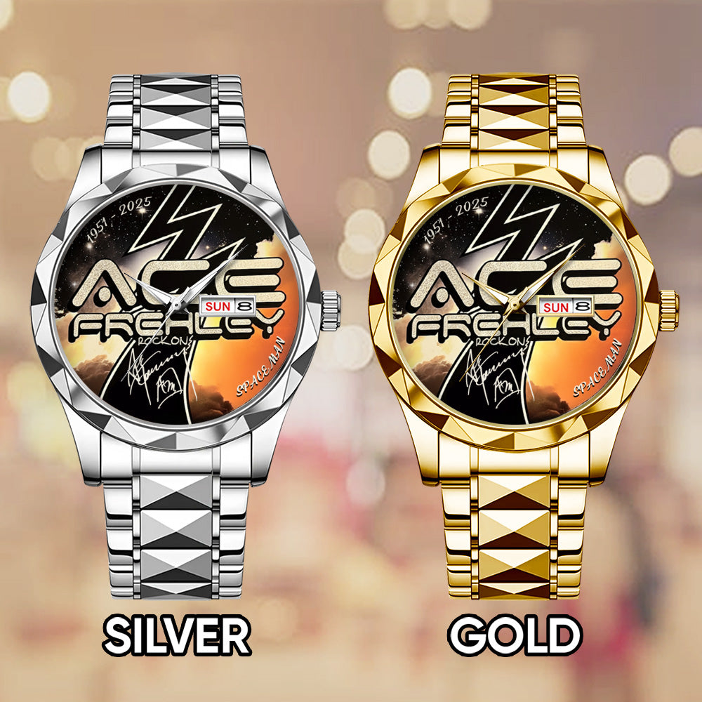 KISS x Ace Frehley Alloy Luxury Quartz Watch - GNE4595