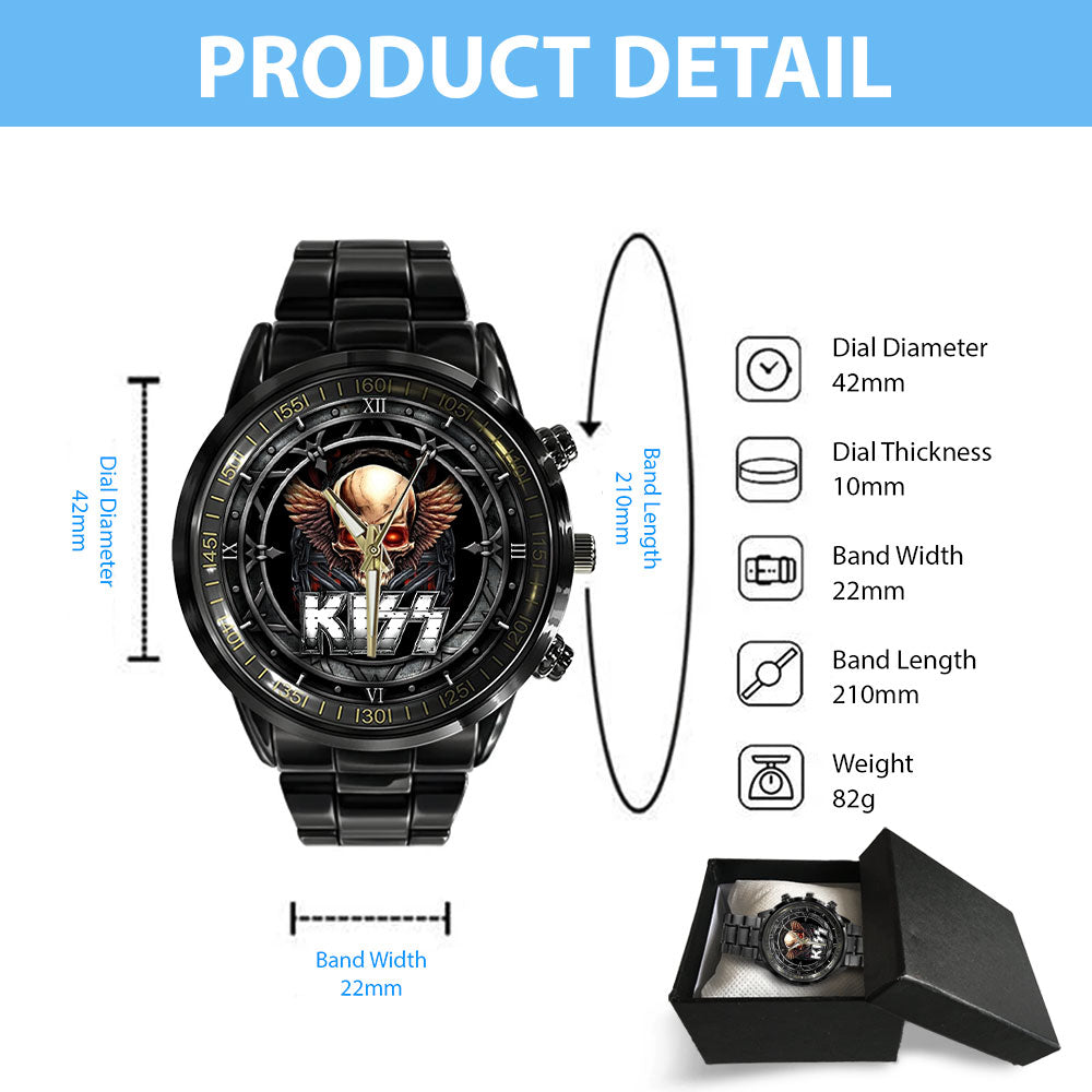 KISS Black Stainless Steel Watch - GNE 311