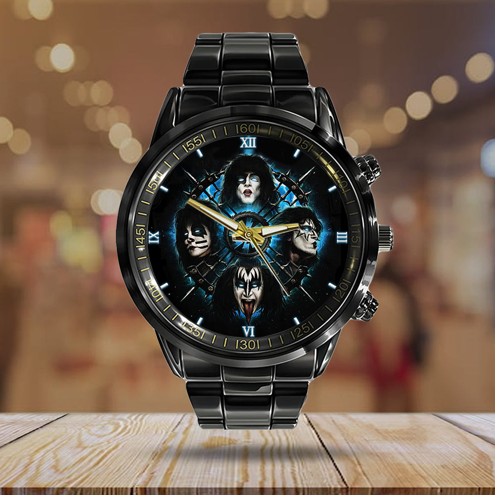KISS Black Stainless Steel Watch - HOATT 9123