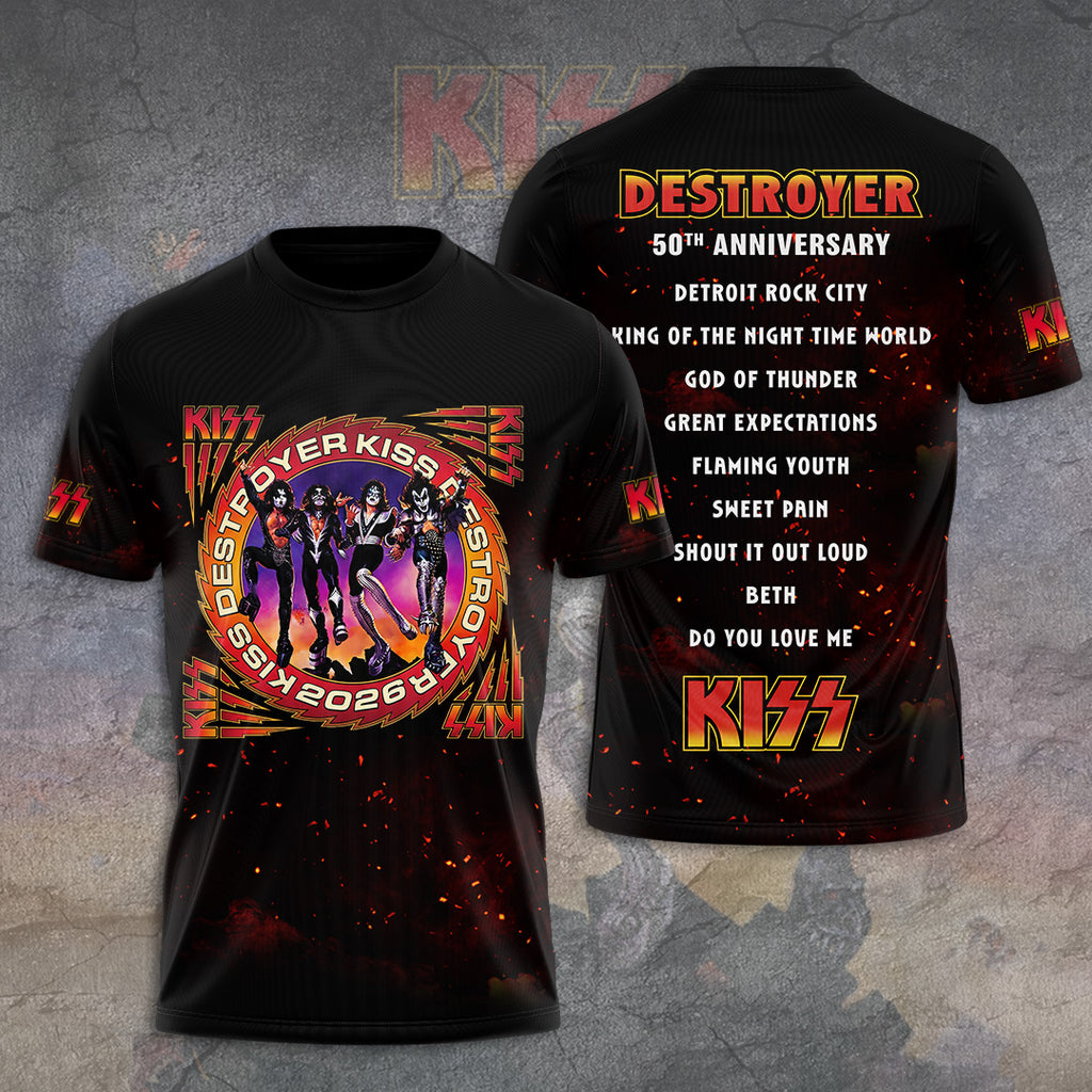 KISS Destroyer 50th Anniversary 2026 3D Apparel – GNE6124