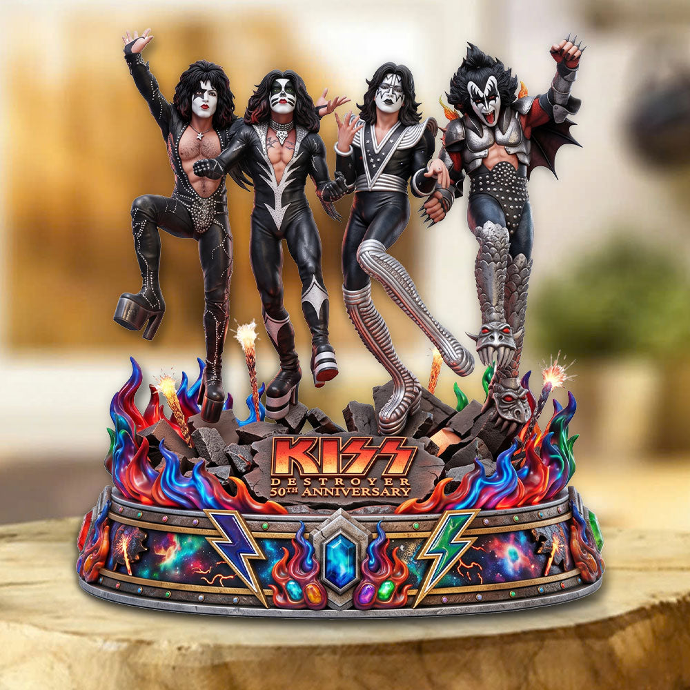 KISS Destroyer 50th Anniversary 2026 Custom Shape Acrylic Plaque – TMTHU8034