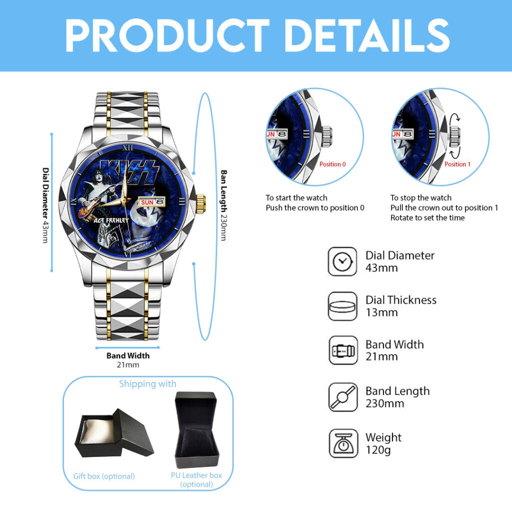 KISS x Ace Frehley Alloy Luxury Quartz Watch - HOATT13953