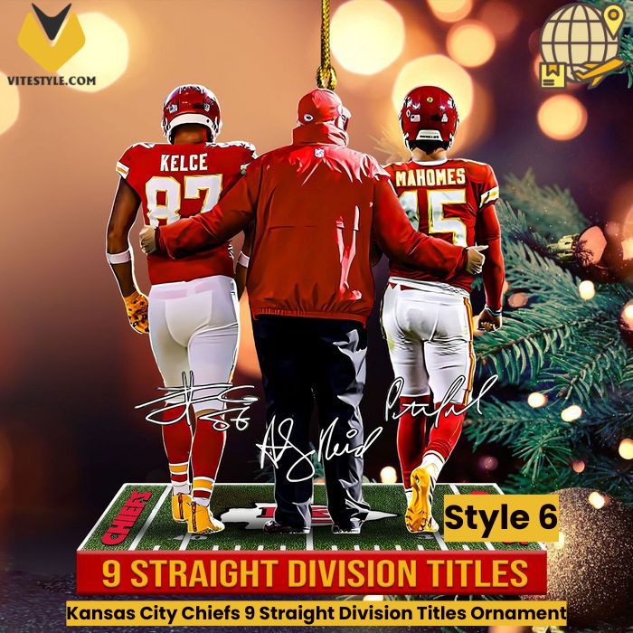 Kansas City Chiefs 9 Straight Division Titles Ornament