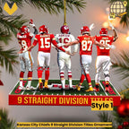 Kansas City Chiefs 9 Straight Division Titles Ornament