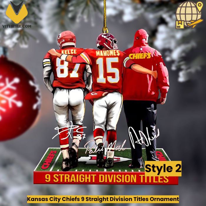 Kansas City Chiefs 9 Straight Division Titles Ornament