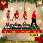 Kansas City Chiefs 9 Straight Division Titles Ornament