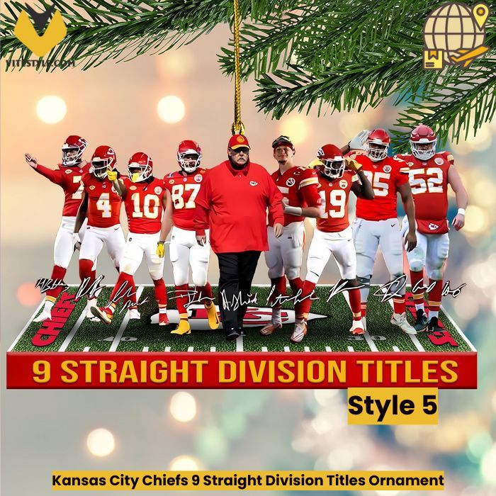 Kansas City Chiefs 9 Straight Division Titles Ornament