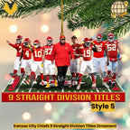 Kansas City Chiefs 9 Straight Division Titles Ornament