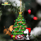Kansas City Chiefs Custom Snoopy Peanuts Christmas Ornament Xmas Tree Decorations