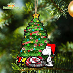 Kansas City Chiefs Custom Snoopy Peanuts Christmas Ornament Xmas Tree Decorations