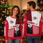 Kansas City Chiefs Skull Pattern Ugly Christmas Sweater