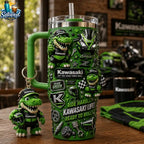 Kawasaki Ninja Team Green Ride Hard Kawasaki Life Tumbler with Handle