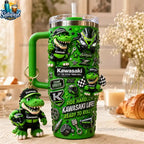 Kawasaki Ninja Team Green Ride Hard Kawasaki Life Tumbler with Handle