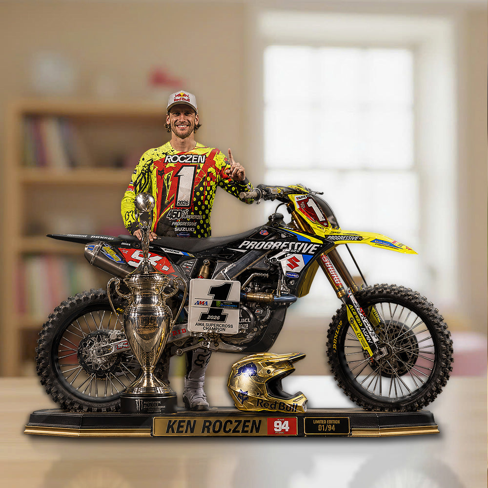 Ken Roczen 450SX 2026 Champion Custom Shape Acrylic Plaque – GNE6372