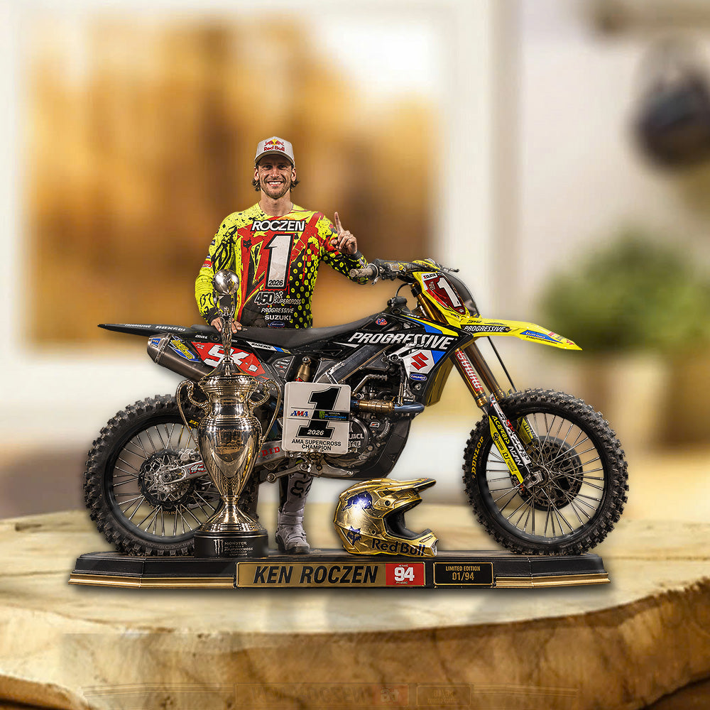 Ken Roczen 450SX 2026 Champion Custom Shape Acrylic Plaque – GNE6372