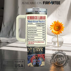Kendrick Lamar Custom Stanley Tumbler Personalized Nutrition Facts Design
