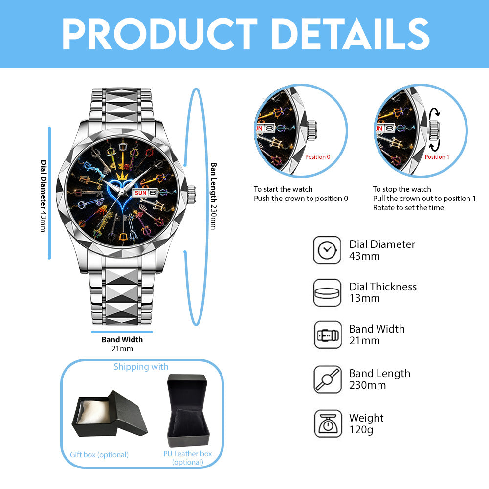 Kingdom Hearts 25th Anniversary Alloy Luxury Quartz Watch - GNE7636