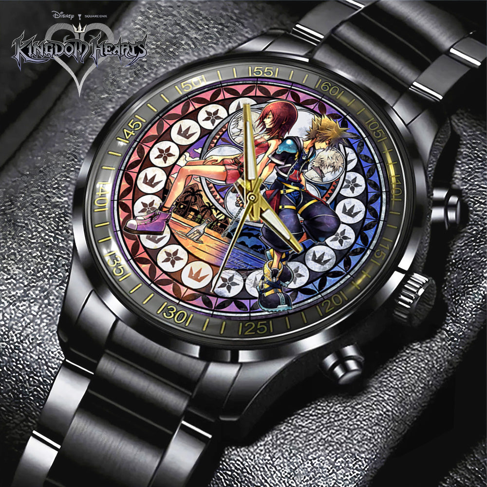 Kingdom Hearts 25th Anniversary Black Stainless Steel Watch - GNE7635