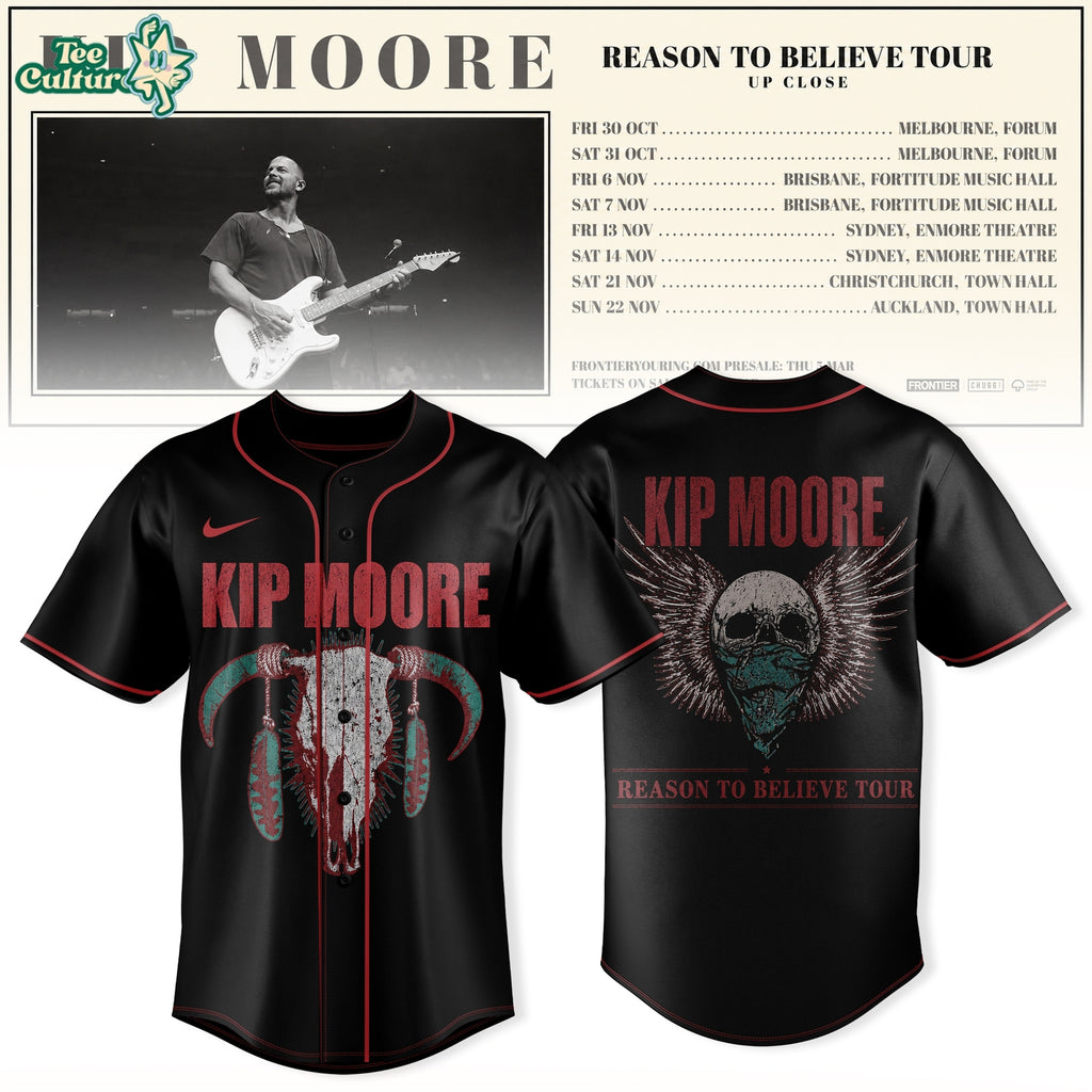 Kip Moore Reason To Believe Tour Baseball Jersey Limited Edition Ver2