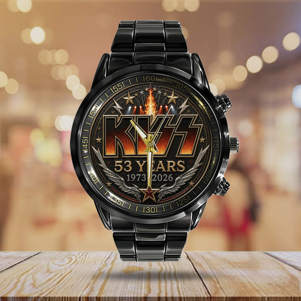 KISS 53 Years Anniversary Black Stainless Steel Watch - TANTN24554