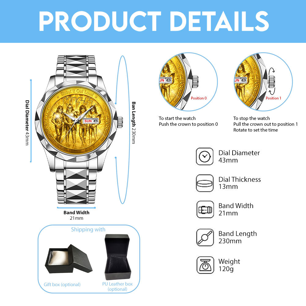 KISS Alloy Luxury Quartz Watch - MAITM14688