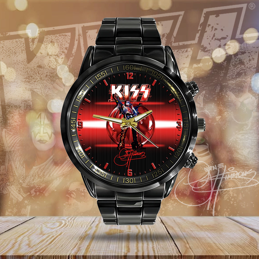 KISS Black Stainless Steel Watch - MAITM 7547